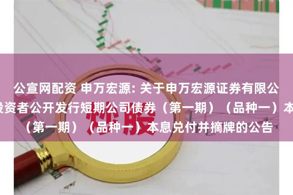 公宣网配资 申万宏源: 关于申万宏源证券有限公司2025年面向专业投资者公开发行短期公司债券（第一期）（品种一）本息兑付并摘牌的公告